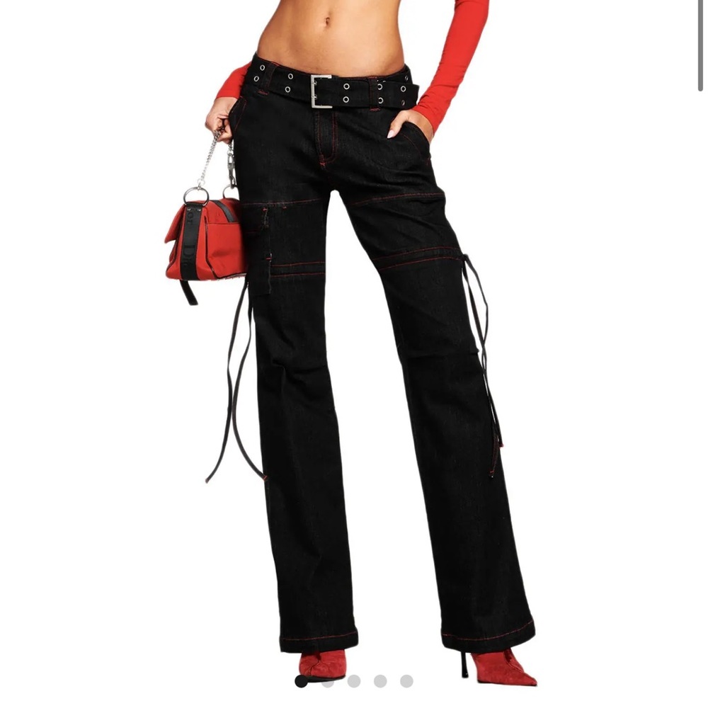Stylish Black Wide-Leg Jeans